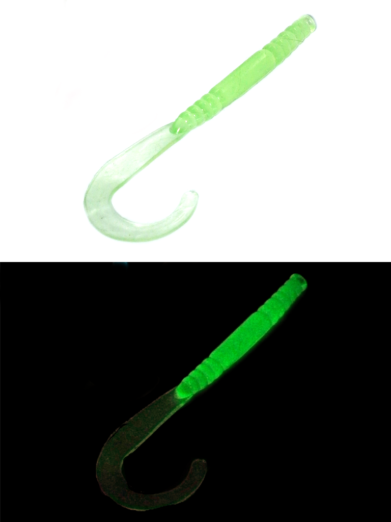 Robbie Ribbon Worm 5" Glow (20 Pack)